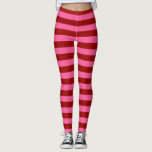 Maroon Red Pink Stripes Design  Leggings<br><div class="desc">Maroon dark red and pink stripes decorative horizontal seamless repeat pattern Design</div>