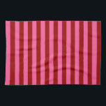 Maroon Red Pink Stripes Design  Tea Towel<br><div class="desc">Maroon dark red and pink stripes decorative horizontal seamless repeat pattern Design</div>