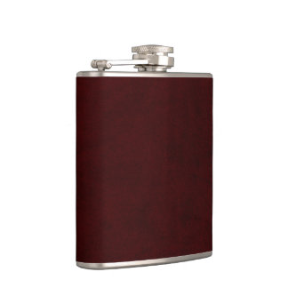 Maroon Red Velvet Personalised Home Casino Hip Flask
