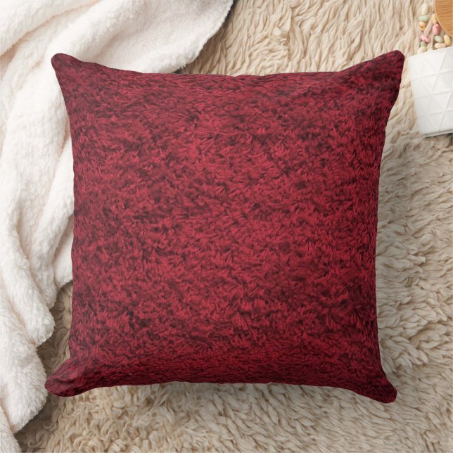 Maroon Red Wool Design modern   Cushion (Blanket)