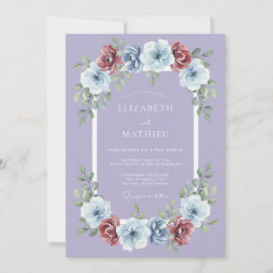 Maroon Regal Autumnal Wedding Invitation