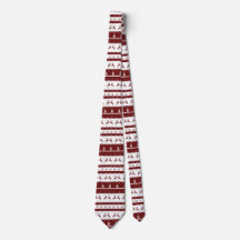 Maroon Reindeer Stripe Christmas Pattern