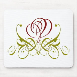 Maroon Rose Mouse Pad