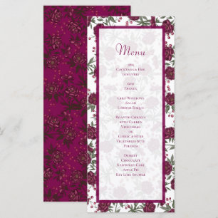 Maroon Rose Wedding Menus
