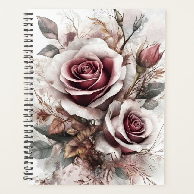 Maroon Roses  Planner (Front)