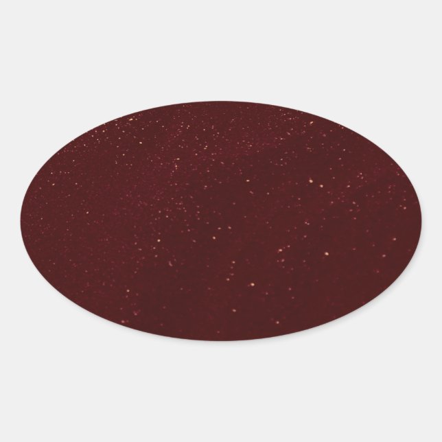 Maroon Sand Oval Sticker (Front)
