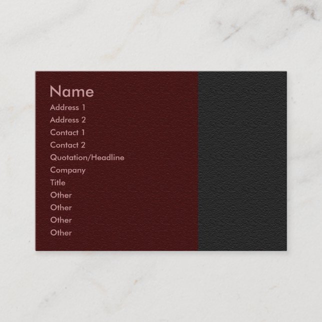 Maroon Sandstone Profile Card (Front)