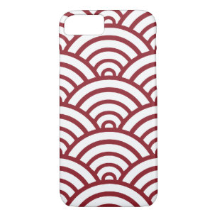 Maroon Scallop Pattern iPhone 7 Case