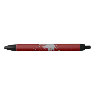 Maroon Silver Classic Black Ink Pen