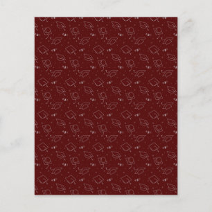 Maroon & Silver Graduation Scrapbook Paper