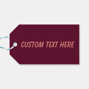 Maroon simple minimalist gift tags