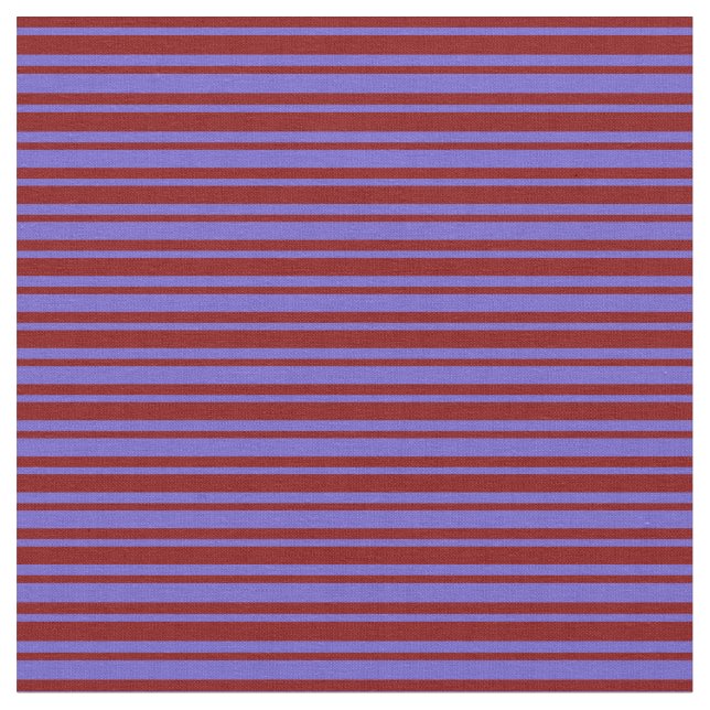 Maroon & Slate Blue Lined/Striped Pattern Fabric (Close Up)