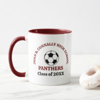 Maroon Soccer Player Personalised Team