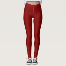 Maroon Solid Plain Colour Leggings