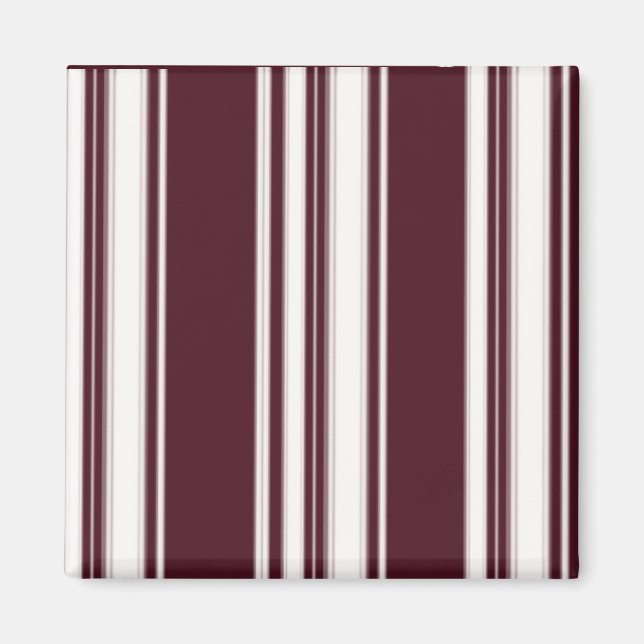 Maroon Stripes Magnet (Front)