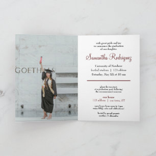 Maroon Tassel Graduation Announcement