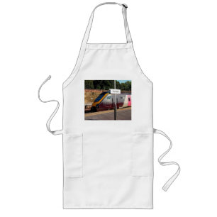 Maroon train long apron