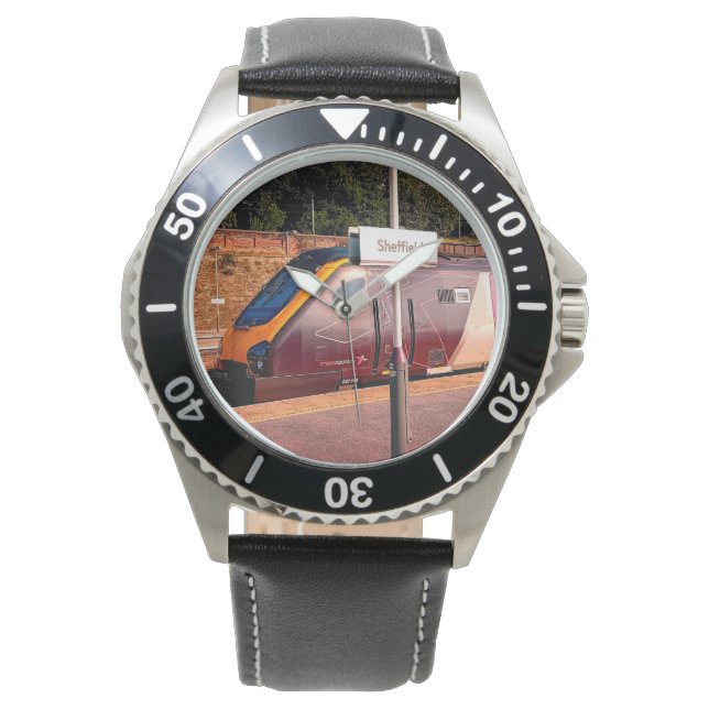 Maroon train watch (Front)