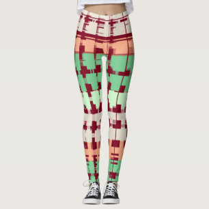Maroon w/Pastel Colours Leggings