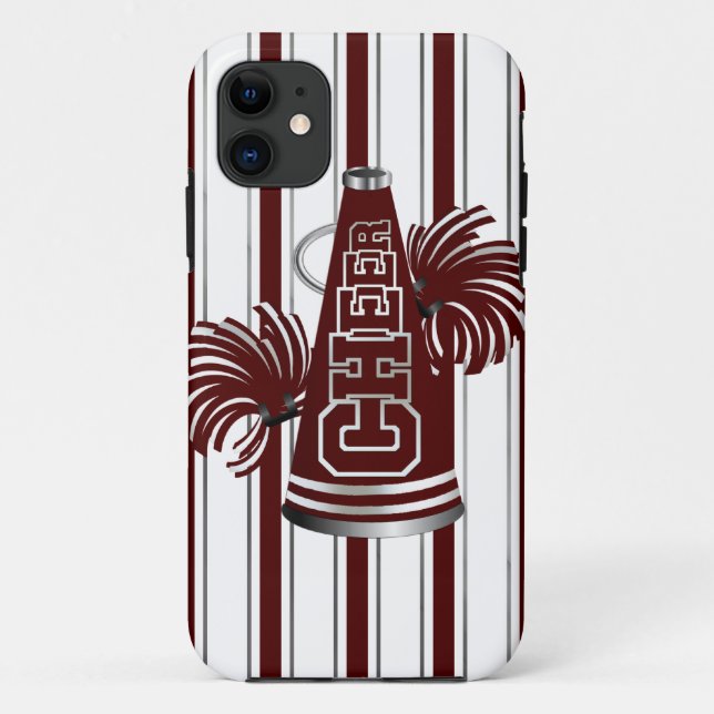 Maroon & White Cheerleader iPhone 5 Case (Back)