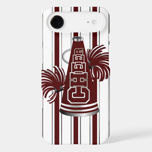 Maroon & White Cheerleader iPhone 5 Case (Back)