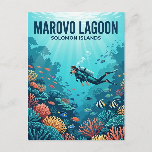 Marovo Lagoon Solomon Islands Postcard (Front)