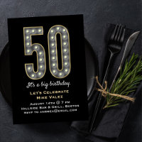 Marquee 50 Years Birthday Invitation