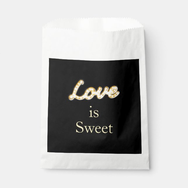 Marquee Lights Favour Bag - black (Front)