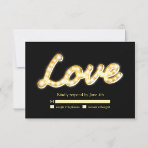 Marquee Lights RSVP - black