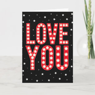 Marquee Love You Star Card