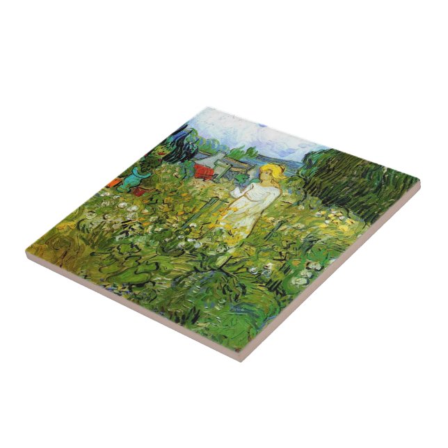 Marquerite Gachet in the Garden, Vincent van Gogh. Tile (Side)