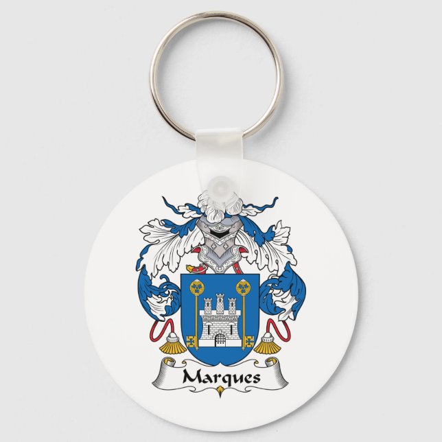 Marques Family Crest Key Ring (Front)