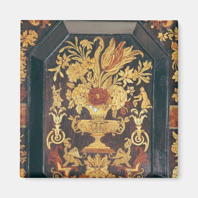 Marquetry detail from a buffet magnet (Front)