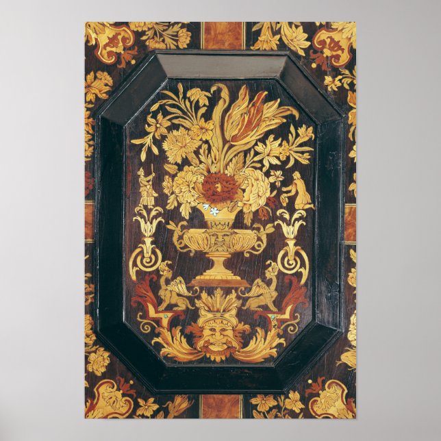 Marquetry detail from a buffet poster (Front)