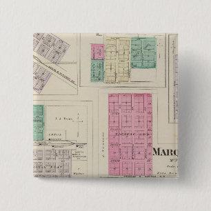 Marquette, Conway, Galva, Elyria, Ames, Kansas 15 Cm Square Badge