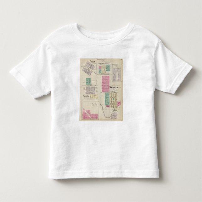 Marquette, Conway, Galva, Elyria, Ames, Kansas Toddler T-Shirt (Front)