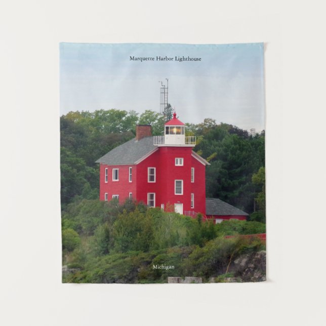 Marquette Harbour Lighthouse tapestry (Front)