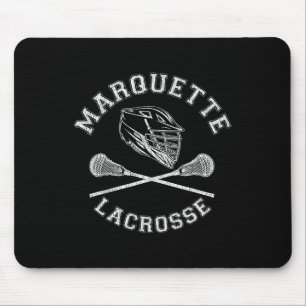 Marquette Lacrosse Vintage Distressed Retro Lax  Mouse Pad