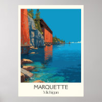 Marquette Michigan Vintage Lake Superior Cabin
