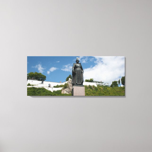 Marquette Statue, Mackinac Island, Michigan Canvas Print (Front)