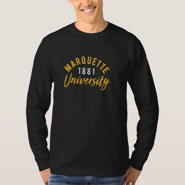 Marquette University Golden Eagles Classic Script T-Shirt (Front)