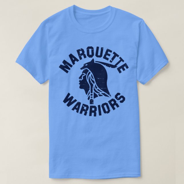 Marquette Warriors Navy Kids Long Sleeve TShirt (Design Front)