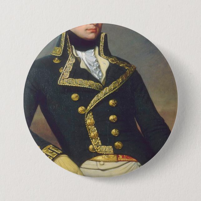 Marquis De Lafayette Portrait 7.5 Cm Round Badge (Front)