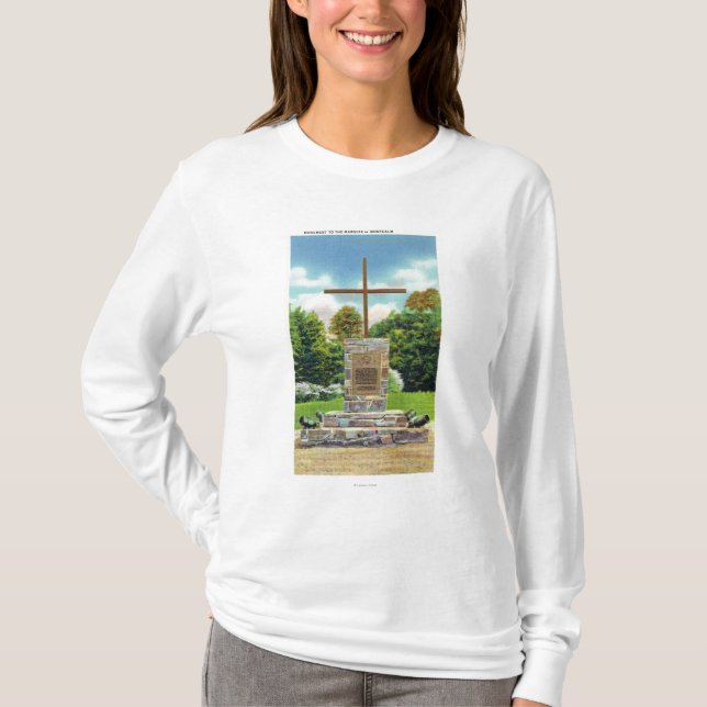 Marquis de Montcalm Monument Scene T-Shirt (Front)