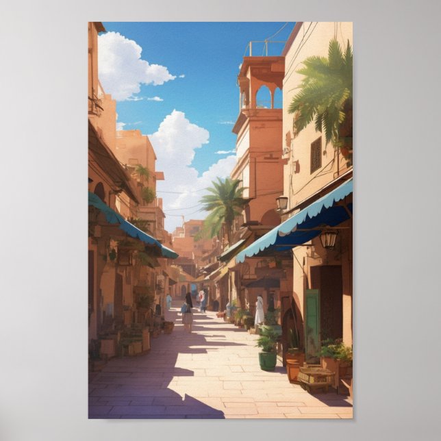 marrakech ai painting wall art (Front)