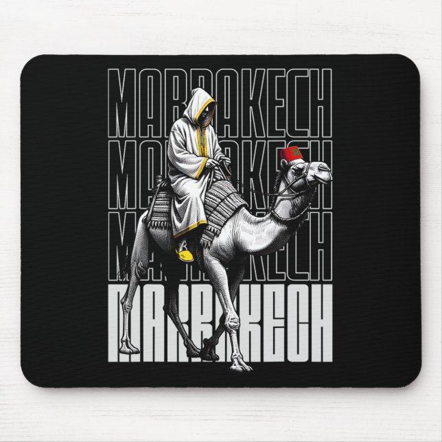 Marrakech Camel Sunset Morocco Flag Marrakesh Love Mouse Pad (Front)