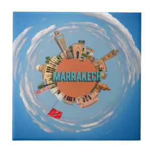 marrakech city little tiny planet morocco architec tile