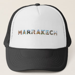 marrakech city morocco symbol text travel landmark trucker hat