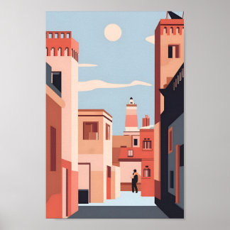 Marrakech Elegance 4K Landscape Cityscape Poster