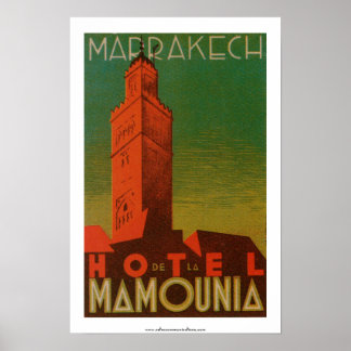 Marrakech Hotel de la Mamounia Poster
